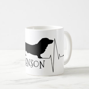 Personalisierte Basset Hound Liebe Mein Hund Herzs Kaffeetasse