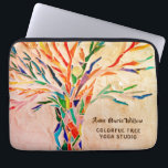 Personalisierte Baumbeige Laptopschutzhülle<br><div class="desc">Dieser dekorative Laptop-Ärmel zeichnet sich durch einen Ausdruck eines in Regenbogenfarbenen Mosaikbaums auf einem hellbeigen Hintergrund aus. Geben Sie Ihren Namen und Ihr Unternehmen, um diesen Fall zu personalisieren. Verwenden Sie die Option Weitere anpassen, um die Textgröße, den Stil oder die Farbe zu ändern, wenn Sie möchten. Weil wir unsere...</div>