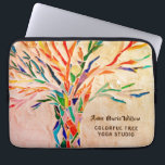 Personalisierte Baumbeige Laptopschutzhülle<br><div class="desc">Dieser dekorative Laptop-Ärmel zeichnet sich durch einen Ausdruck eines in Regenbogenfarbenen Mosaikbaums auf einem hellbeigen Hintergrund aus. Geben Sie Ihren Namen und Ihr Unternehmen, um diesen Fall zu personalisieren. Verwenden Sie die Option Weitere anpassen, um die Textgröße, den Stil oder die Farbe zu ändern, wenn Sie möchten. Weil wir unsere...</div>