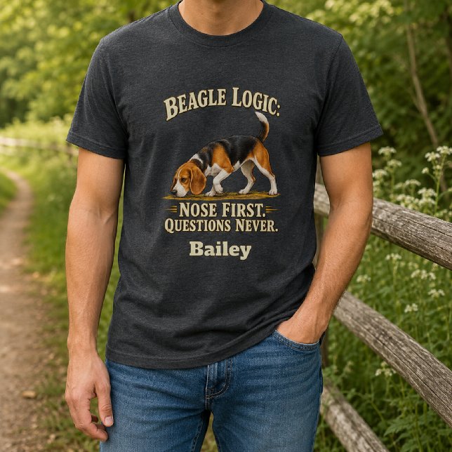 Personalisierte Beagle-Logik  T-Shirt (Von Creator hochgeladen)