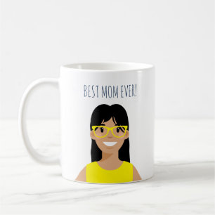 Personalisierte bearbeitbare beste Mama je Kaffeetasse