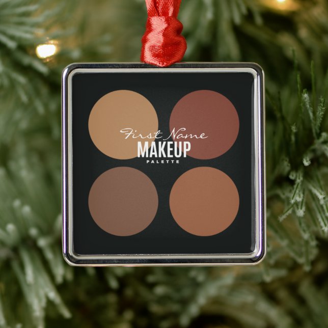 Personalisierte Beauty Makeup Palette Ornament Aus Metall (Baum)