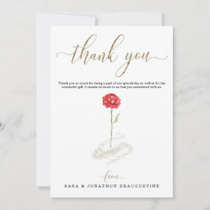 Personalisierte Beauty & the Beast inspirierte Dan Dankeskarte