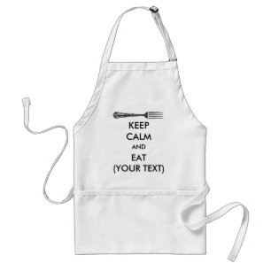Personalisierte Behalt Calm and Eat GRILLEN Cookin Schürze