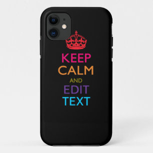 Personalisierte BEHALTEN CALM- UND Text-Mehrfarbig Case-Mate iPhone Hülle