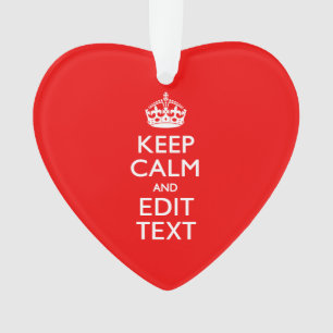Personalisierte Behalten Ruhe und Ihr Text rot kla Ornament