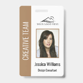 Personalisierte Beige Corporate Employee Security  Ausweis