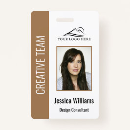 Personalisierte Beige Corporate Employee Security  Ausweis