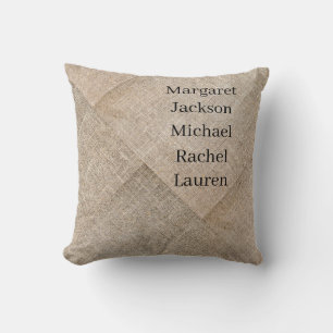 Personalisierte beige Imitate Linen Kissen