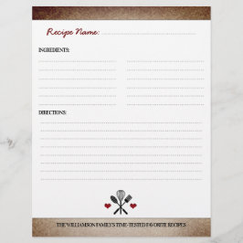 Personalisierte Beilage für Vintages Papier