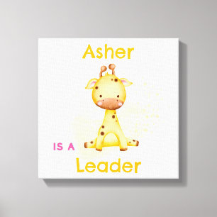 Personalisierte Bejahungs-Nursery-Dekoration Gir Leinwanddruck