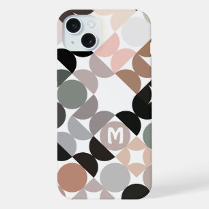 Personalisierte benutzerdefinierte Beige Grau Grün iPhone 15 Plus Hülle