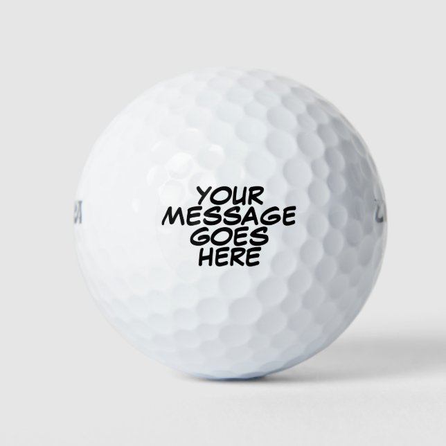 Personalisierte benutzerdefinierte Comic-Buchmeldu Golfball (Vorderseite)