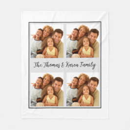 Personalisierte benutzerdefinierte Familienfoto-Ku Fleecedecke
