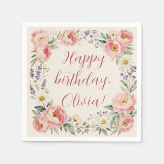 Personalisierte benutzerdefinierte florale Alles G Serviette