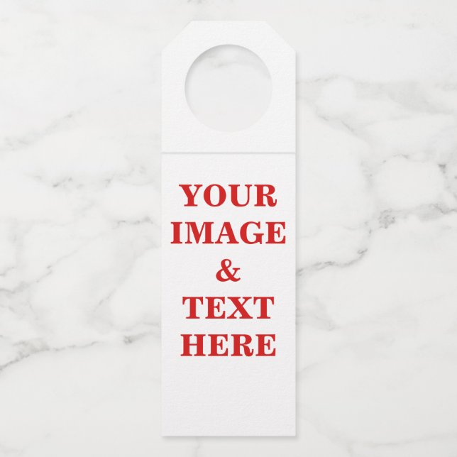 Personalisierte benutzerdefinierte Foto- und Texte Flaschenanhänger (Vorderseite)