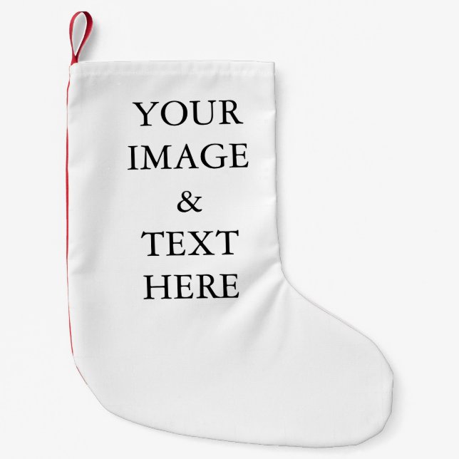 Personalisierte benutzerdefinierte Foto- und Texte Kleiner Weihnachtsstrumpf (Vorderseite)