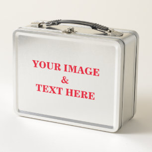 Personalisierte benutzerdefinierte Foto- und Texte Metall Lunch Box