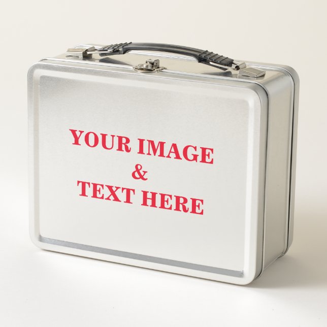 Personalisierte benutzerdefinierte Foto- und Texte Metall Lunch Box (Vorderseite)