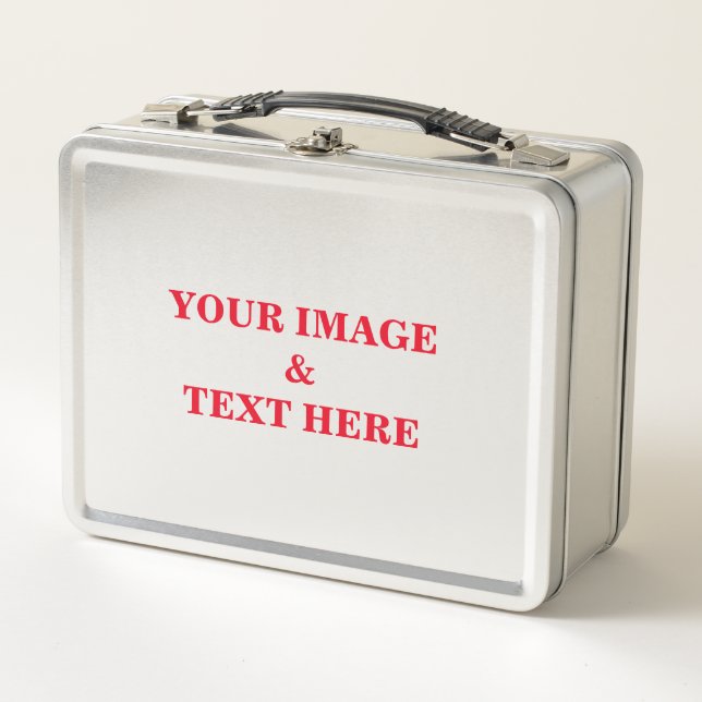 Personalisierte benutzerdefinierte Foto- und Texte Metall Lunch Box (Vorderseite)