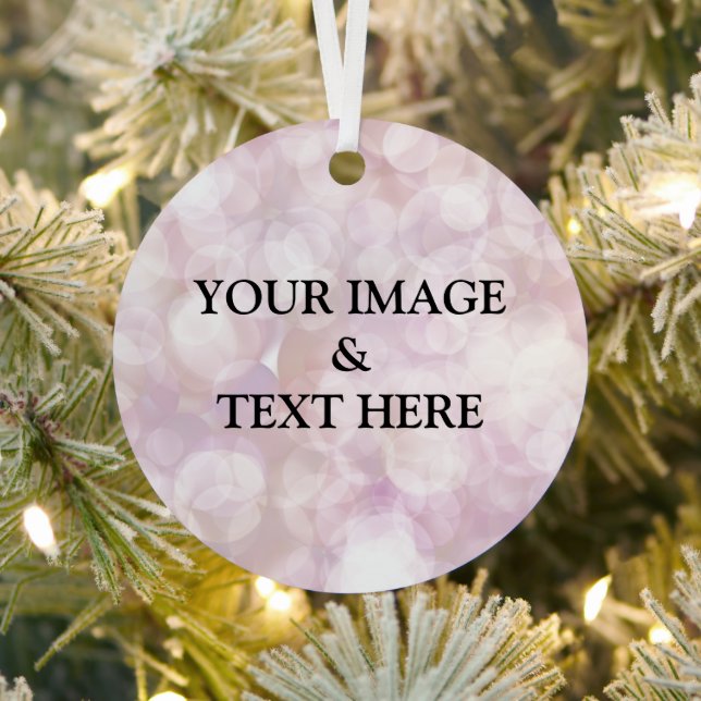 Personalisierte benutzerdefinierte Foto- und Texte Ornament Aus Metall (InSitu)