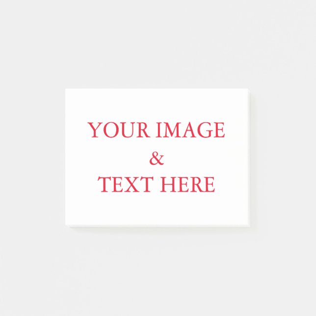 Personalisierte benutzerdefinierte Foto- und Texte Post-it Klebezettel (Vorderseite)
