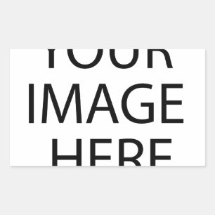 Personalisierte benutzerdefinierte Foto- und Texte Rechteckiger Aufkleber