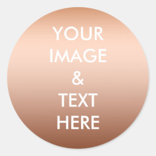 Personalisierte benutzerdefinierte Foto- und Texte Runder Aufkleber