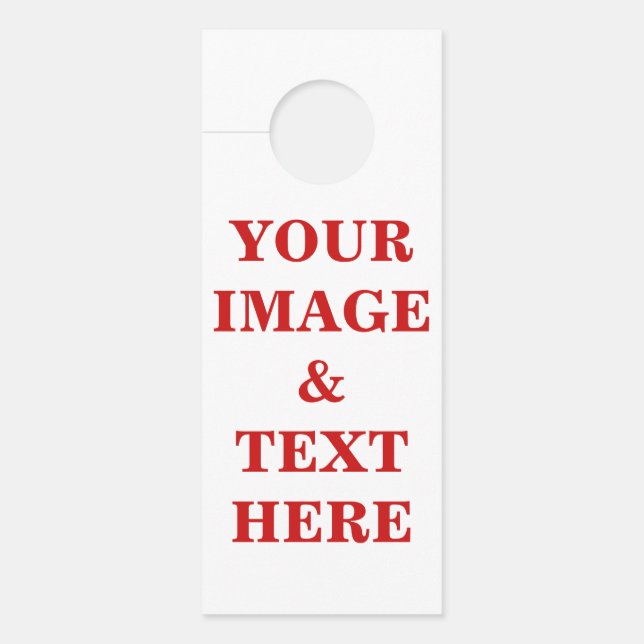 Personalisierte benutzerdefinierte Foto- und Texte Türanhänger (Vorderseite)