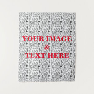 Personalisierte benutzerdefinierte Foto- und Texte Wandteppich