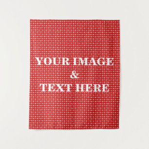 Personalisierte benutzerdefinierte Foto- und Texte Wandteppich