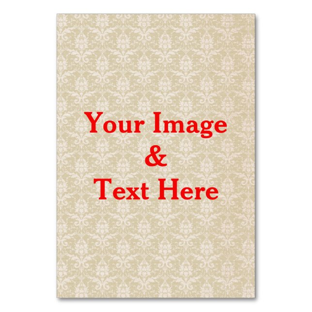Personalisierte benutzerdefinierte Foto- und Textt Tischnummer (Vorderseite)