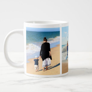 Personalisierte benutzerdefinierte Fotocollage-Kaf Jumbo-Tasse