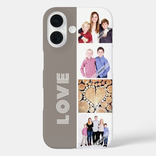 Personalisierte benutzerdefinierte Liebe-Familie 4 iPhone 16 Hülle (Rückseite)
