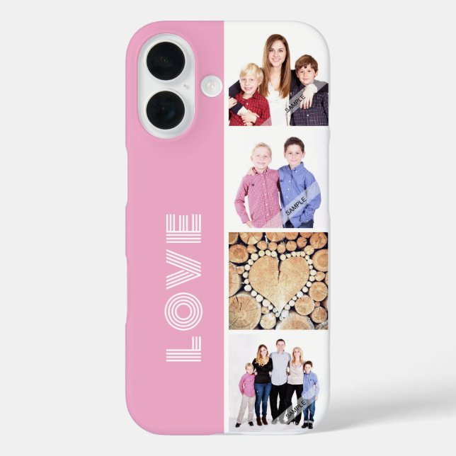 Personalisierte benutzerdefinierte Liebe-Familie 4 iPhone 16 Hülle (Rückseite)