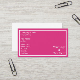 Personalisierte benutzerdefinierte Logos und Texte Visitenkarte