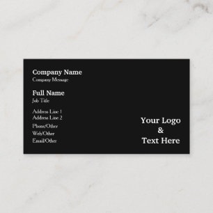 Personalisierte benutzerdefinierte Logos und Texte Visitenkarte