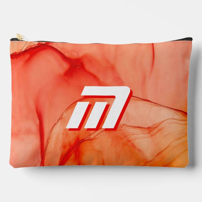 Personalisierte benutzerdefinierte Monogramm-Make- Zubehörtasche (Vorderseite)
