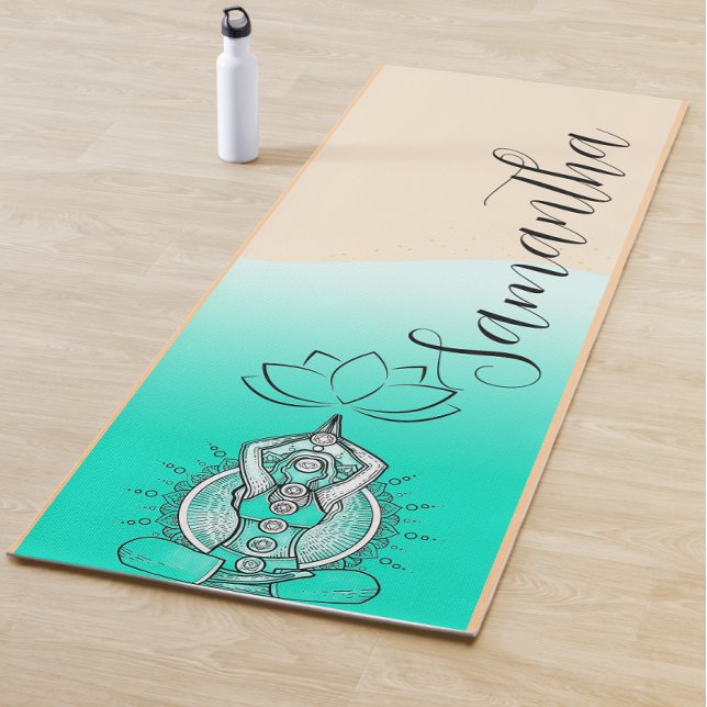 Personalisierte benutzerdefinierte Name Boho-Medit Yogamatte (Von Creator hochgeladen)