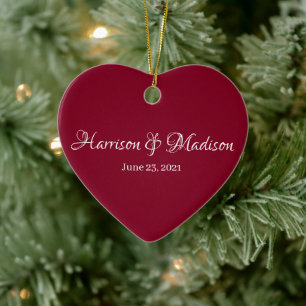 Personalisierte benutzerdefinierte Paarname und Da Keramik Ornament