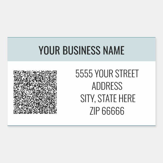 Personalisierte benutzerdefinierte QR-Code-Adressb Rechteckiger Aufkleber (Vorderseite)