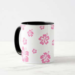 Personalisierte benutzerdefinierte rosa und weiße tasse