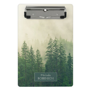 Personalisierte Berge Waldnebel Mini Klemmbrett