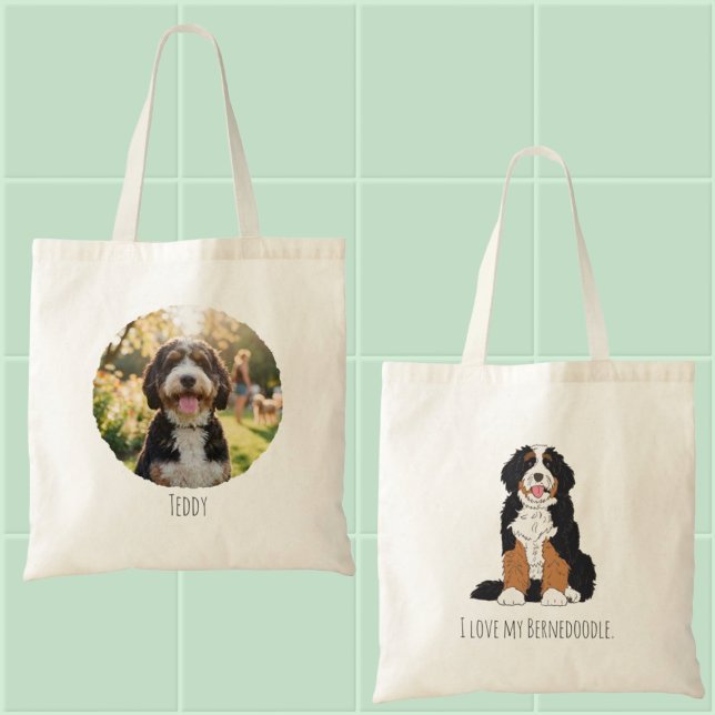 Personalisierte Bernedoodle-Hundemutter mit indivi Tragetasche (Von Creator hochgeladen)