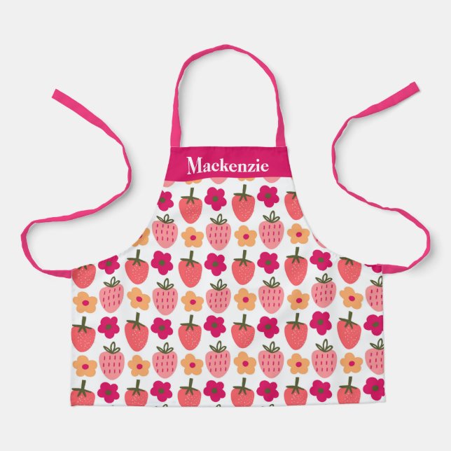 Personalisierte Berries & Blume Sweet Kids Schürze (Vorderseite)
