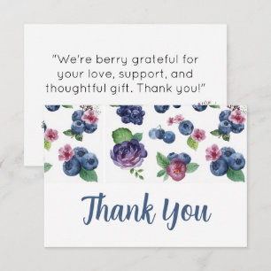 Personalisierte Berry Sweet Babyparty Dankeskarte