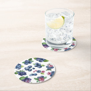 Personalisierte Berry Sweet Runder Pappuntersetzer