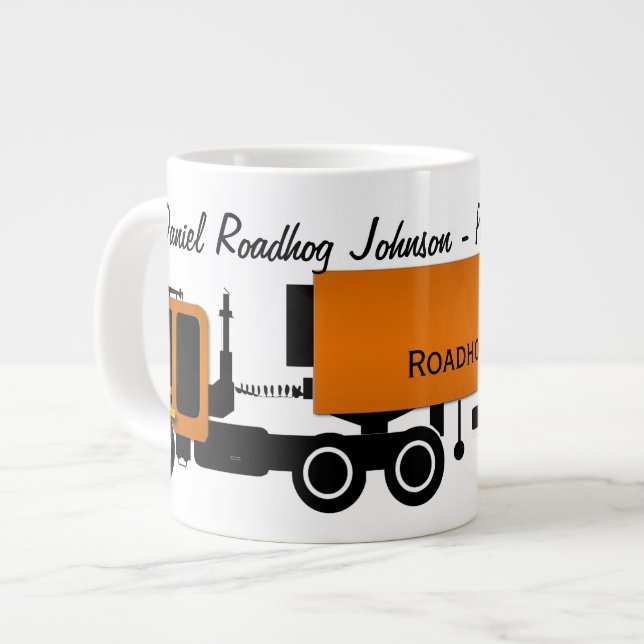 Personalisierte Berufliche 18-Rad-Tasse Jumbo-Tasse (Vorderseite Links)