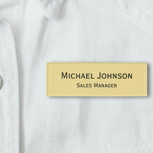 Personalisierte Berufliche Imitat Gold Magnetic Namenschild