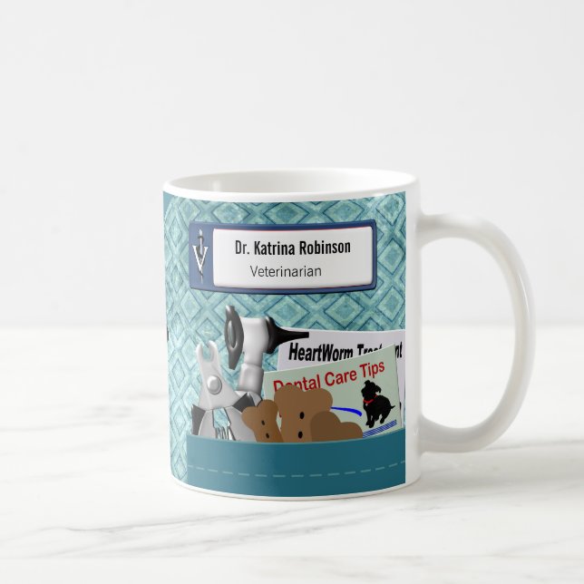 Personalisierte Berufliche tierärztliche Untersuch Kaffeetasse (Rechts)